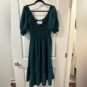 NWOT Louisa Nap Dress in botanical garden crepe, size medium.